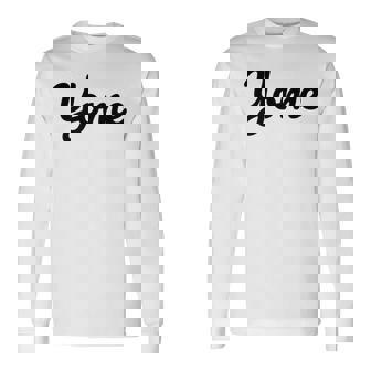 【Yome】嫁 よめ シンプル おしゃれ ローマ字 夫婦お揃い 結婚祝い カップル ペアルック おもしろ ペア 長袖Tシャツ - Kawaiitshirt