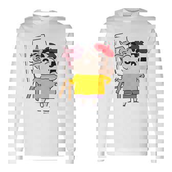 【まんが】クレヨンしんちゃん お絵描きしんちゃん 長袖Tシャツ - Kawaiitshirt