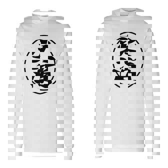 【バックプリント・背中側】火消（火消し組 丸）消防団【変なデザイン屋さん】面白い デザイン 長袖Tシャツ - Kawaiitshirt