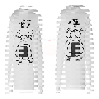 【パン】おにぎり オニギリ ごはん お米 白飯 おもしろ 面白い ウケる 可愛い ネタ ウケ狙い 笑える ふざけ 変な 長袖Tシャツ - Kawaiitshirt