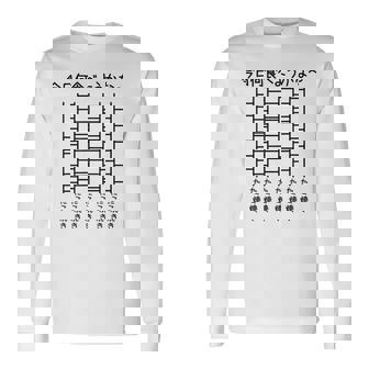 【今日何食べようかな たこ焼き】あみだくじ 大阪 ご当地 遊び心 おもしろ 面白い ユーモア ネタ ウケ狙い 笑える 長袖Tシャツ - Kawaiitshirt