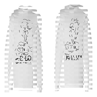 【夏色まつり】えびふらいおんは空を飛ぶ 長袖Tシャツ - Kawaiitshirt