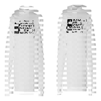 【後方腕組ネコ】猫 ネコ かわいい おもしろ 面白い 推し ヲタ オリジナル 長袖Tシャツ - Kawaiitshirt