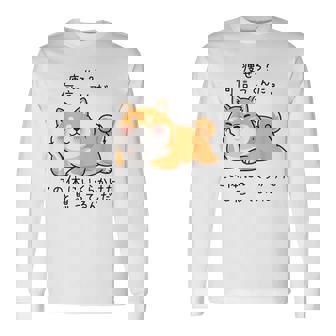 【痩せろ何言ってんだ。この体にいくらかけたと思ってるんだ。】柴犬 おもしろ ギャグ ネタ ウケ狙い 長袖Tシャツ - Kawaiitshirt