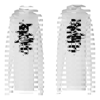 【背中・バック 後ろプリント】祭 まつり（黒文字）お祭り 衣装 体育祭 文化祭 催事 面白い デザイン 長袖Tシャツ - Kawaiitshirt