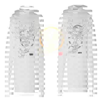 【背中側デザイン】日本文化 鳳凰デザイン 幸運を願うお守り 長袖Tシャツ - Kawaiitshirt