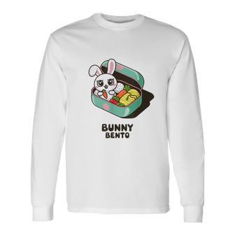 うさぎ弁当 かわいいウサギの和風弁当 ダジャレ 長袖Tシャツ - Kawaiitshirt