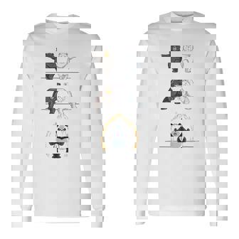 おもしろパンダ パンダ フュージョン ギフト シャツ かわいい シロクマ 長袖Tシャツ - Kawaiitshirt