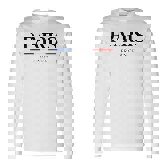 お土産 De Paris フランス国旗 愛の首都 ギフト 長袖Tシャツ - Kawaiitshirt
