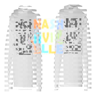 お土産 From Nashville Tn Trip Guitar Music City ナッシュビル 長袖tシャツ 長袖Tシャツ - Kawaiitshirt