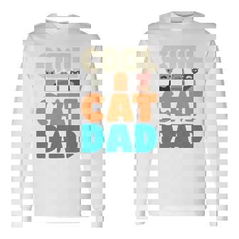 かっこいい猫お父さん面白い猫好きの男性 長袖tシャツ 長袖Tシャツ - Kawaiitshirt