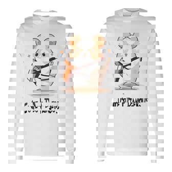 かわいいけど危険な面白いハムスター空手 長袖Tシャツ - Kawaiitshirt