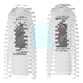 かわいいグレーカバ 長袖Tシャツ - Kawaiitshirt