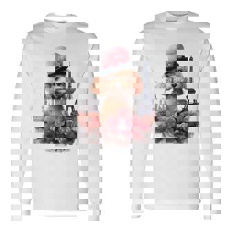 かわいいフレンチパリエッフェル塔トイプードル パリジャンプードル 長袖Tシャツ - Kawaiitshirt