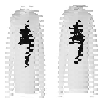 かわいい黒猫tシャツ ユニセックス 長袖Tシャツ - Kawaiitshirt