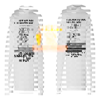 ただビール飲みたい&吊るしw おれのシーズーー 長袖Tシャツ - Kawaiitshirt