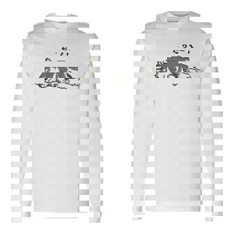 だらーんとくつろいでいる黒柴 柴犬のドット絵 長袖tシャツ 長袖Tシャツ - Kawaiitshirt