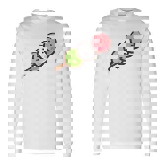 だんご 団子 和菓子 花見団子 三色団子 三兄弟 だんご好き かわいい おもしろ 長袖Tシャツ - Kawaiitshirt