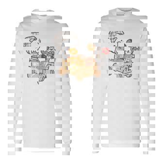 ねこぺん日和 ドーナツたくさん 長袖Tシャツ - Kawaiitshirt