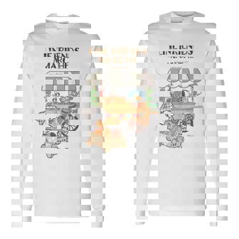 ねこぺん日和 ドーナツ屋さんロゴ付 長袖Tシャツ - Kawaiitshirt