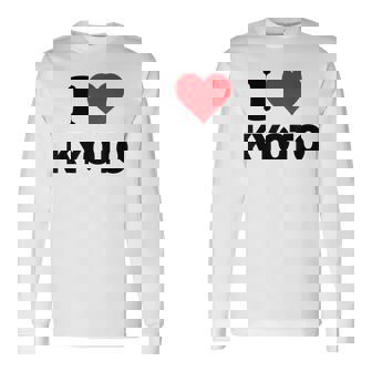 アイハート 京都 日本ラブ 日本土産 長袖Tシャツ - Kawaiitshirt