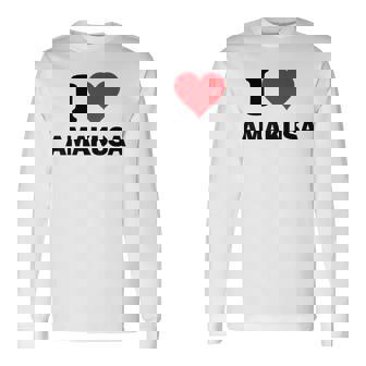 アイハート 天草 Japan Love 日本土産 長袖Tシャツ - Kawaiitshirt