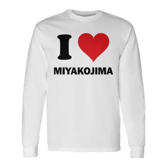 アイハート 宮古島 日本 愛 日本土産アイテム 長袖Tシャツ - Kawaiitshirt