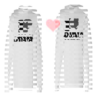 アイハート 沖縄 日本 大好き 日本土産アイテム 長袖Tシャツ - Kawaiitshirt