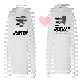 アイハート 糸島 Japan Love 日本土産 長袖Tシャツ - Kawaiitshirt