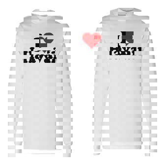 アイラブハートハワイ 長袖Tシャツ - Kawaiitshirt