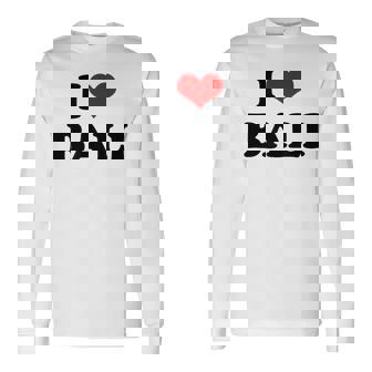 アイラブバリハートバリバケーション 長袖Tシャツ - Kawaiitshirt