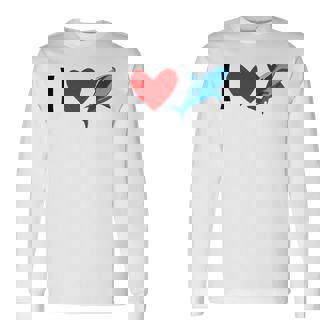 アイ・ラブ・シャークス 長袖Tシャツ - Kawaiitshirt