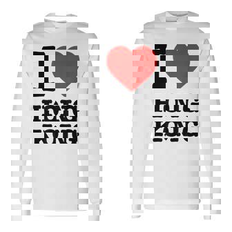 アイ・ラブ・香港 長袖Tシャツ - Kawaiitshirt