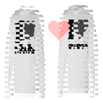 アイ・ラヴ・ママ 長袖Tシャツ - Kawaiitshirt
