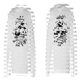 アカディア国立公園 メイン州 山 自然 ハイキング ヴィンテージ 長袖Tシャツ - Kawaiitshirt