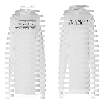 アコーディオン楽器 元素周期表 アコーディオン奏者 長袖Tシャツ - Kawaiitshirt