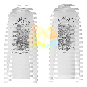 アマルフィ 海岸 イタリア 旅行 旅行 バケーション 地中海 長袖Tシャツ - Kawaiitshirt