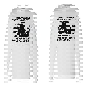 アルパカ キャンプ 恋人 テント キャンパー 行楽 キャンプ アルパカ 長袖tシャツ 長袖Tシャツ - Kawaiitshirt