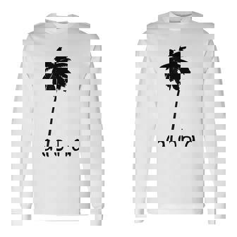 アロハ ハワイ ハワイアン ヤシの木 長袖Tシャツ - Kawaiitshirt