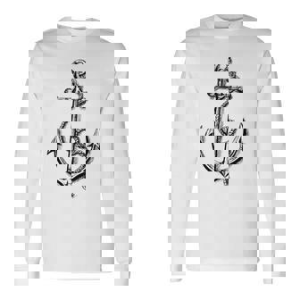 アンカー モチーフ アンカー 船 錨 海 錨 長袖Tシャツ - Kawaiitshirt