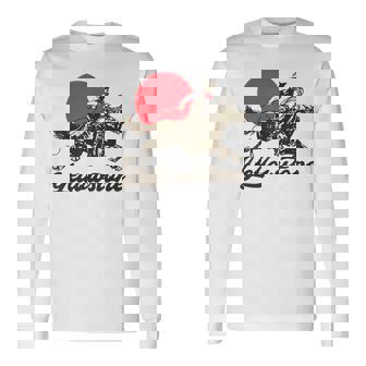 イエローストーン国立公園 カウボーイ&馬 ラングラー ビンテージ 長袖Tシャツ - Kawaiitshirt