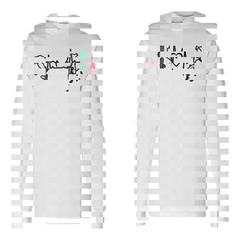 イタリアの日本の国旗 日本 イタリア ハートビート 長袖Tシャツ - Kawaiitshirt