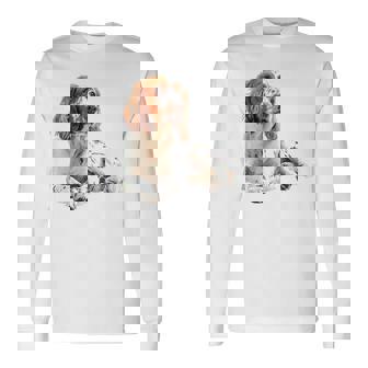 イングリッシュセッター 犬 モチーフ ペット アートワーク イングリッシュセッター 長袖Tシャツ - Kawaiitshirt