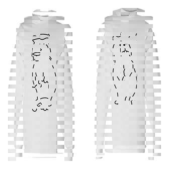 ウォンバット かわいいげっ歯類 森の動物図鑑 長袖Tシャツ - Kawaiitshirt