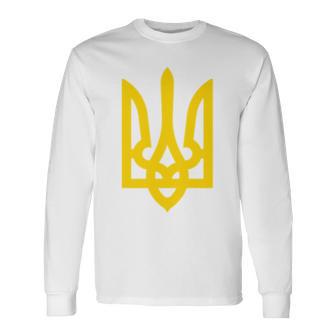 ウクライナ大統領 ヴォロディミル・ゼレンスキー ウクライナ・トライデント 長袖tシャツ 長袖Tシャツ - Kawaiitshirt