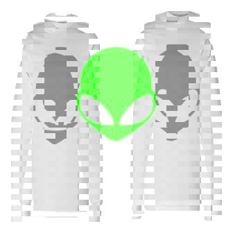 エイリアンヘッド グリーンフェイス ファニービリーブ Ufo ヒューマンコスチューム Edm 長袖tシャツ 長袖Tシャツ - Kawaiitshirt