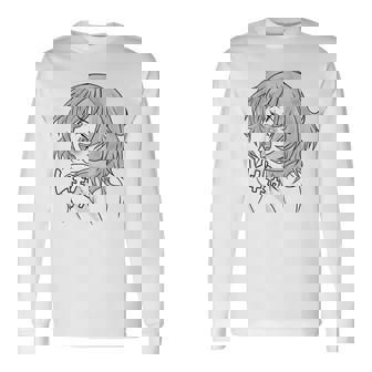 エッチ・アヘ顔 変態少女 快感顔tシャツ Playera 長袖Tシャツ - Kawaiitshirt