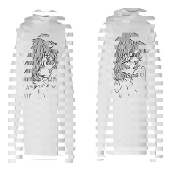 エッチ変態シャツ オタクガール ワイフアヘ顔 快感 長袖Tシャツ - Kawaiitshirt