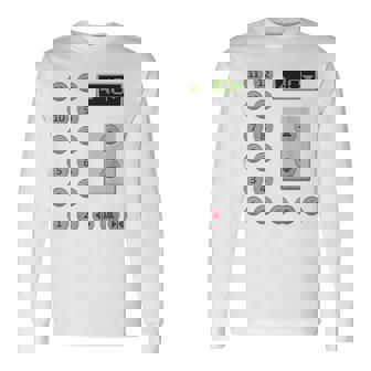 エレベーターボタン おもしろエレベーター 長袖Tシャツ - Kawaiitshirt