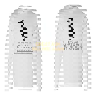 オオウミガラスは再び復活する 絶滅した飛べない鳥ペンギン 長袖Tシャツ - Kawaiitshirt